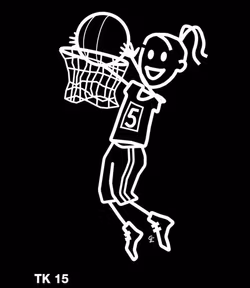 Tjej som spelar basket