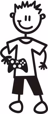 Pojke med spelkontroll