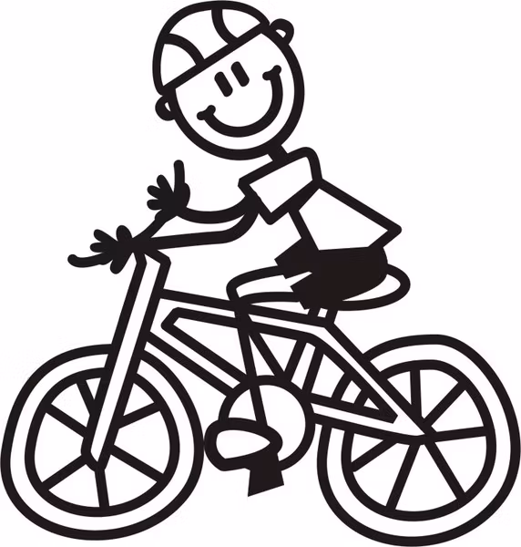 Pojke på cykel