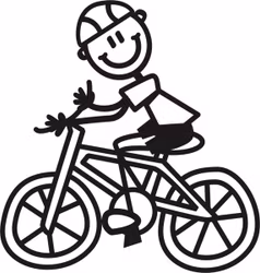 Pojke på cykel