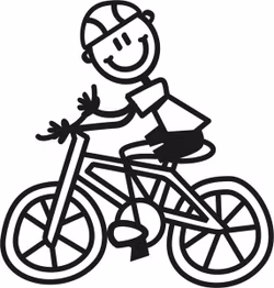 Pojke på cykel