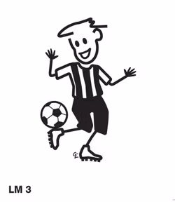 Pojke spelar fotboll