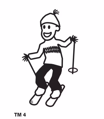 Kille på skidor