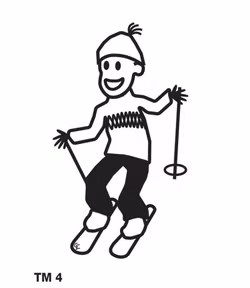 Kille på skidor