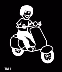 Kille med moped