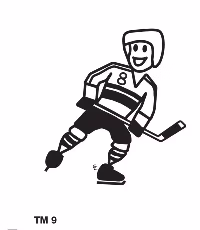 Kille spelar ishockey