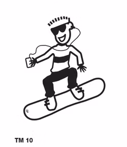 Kille på snowboard