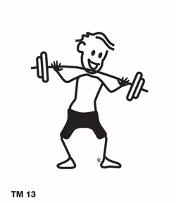 Kille styrketränar