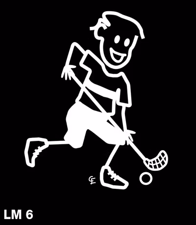 Pojke som spelar innebandy - Funky Family - dekaler i unika karaktärer