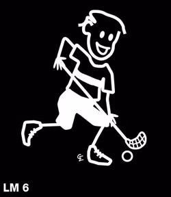 Pojke som spelar innebandy
