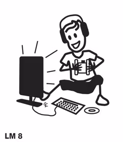 Pojke spelar TV/datorspel