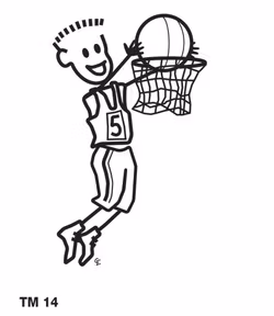 Kille som spelar basket