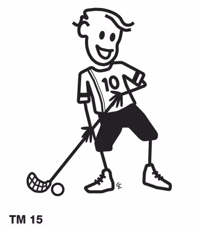 Kille som spelar innebandy