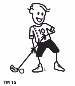 Kille som spelar innebandy