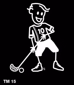 Kille som spelar innebandy