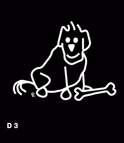 Stor Hund - Funky Family - dekaler i unika karaktärer