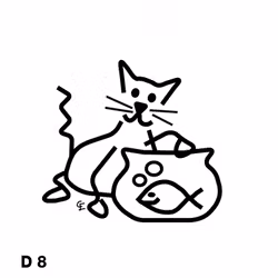 Katt som fiskar