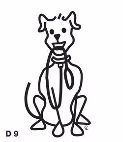 Stor Sittande Hund