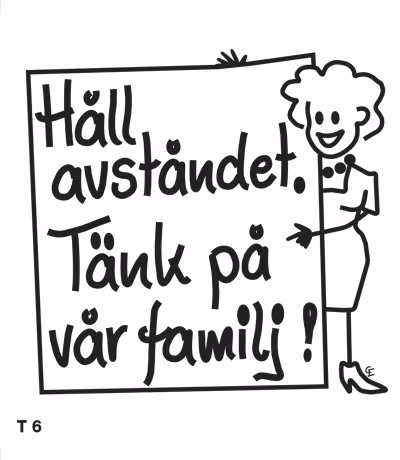 Håll avståndet - Funky Family - dekaler i unika karaktärer