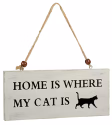 Träskylt Cat
