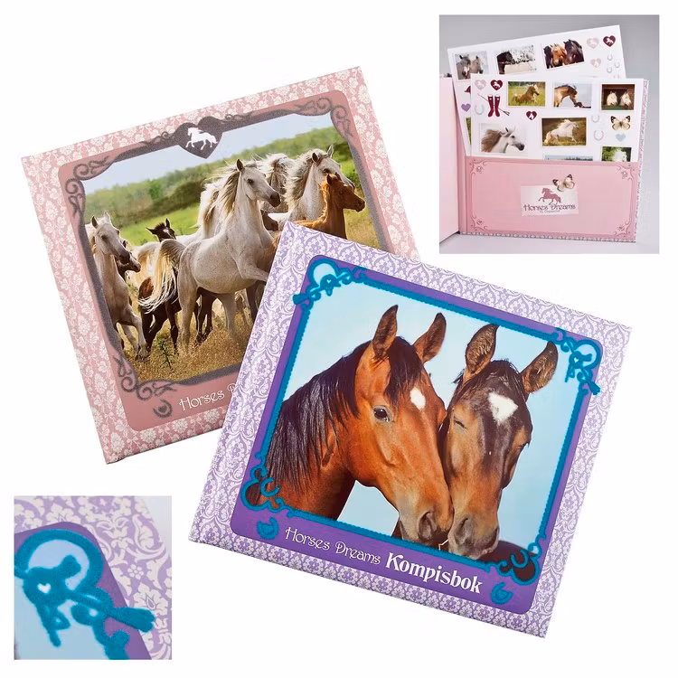 Horses Dreams Kompisbok med hästmotiv