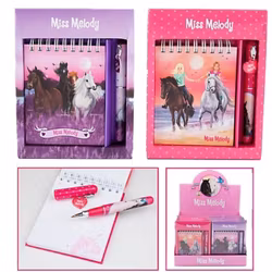 Miss Melody Anteckningsbok med penna rosa/lila