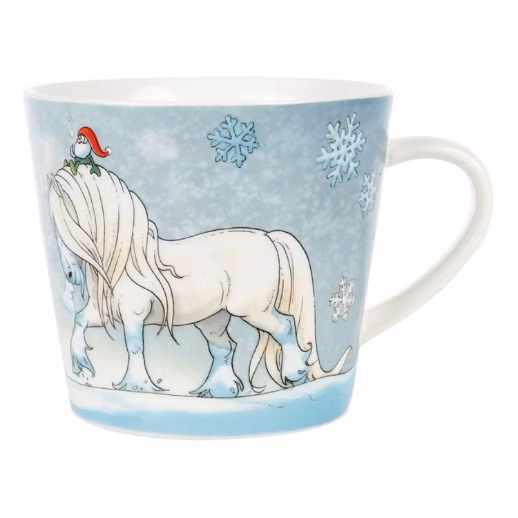 Mugg Lena Furberg Hästar Snö