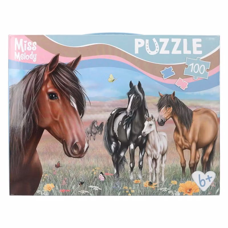 Miss Melody Pussel 100 bitar - Present, gåva, julklapp till alla som gillar hästar