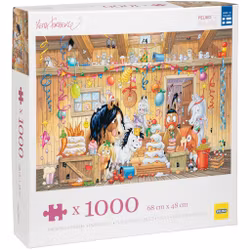 Hästen Mulle Stallkalas Pussel 1000 bitar