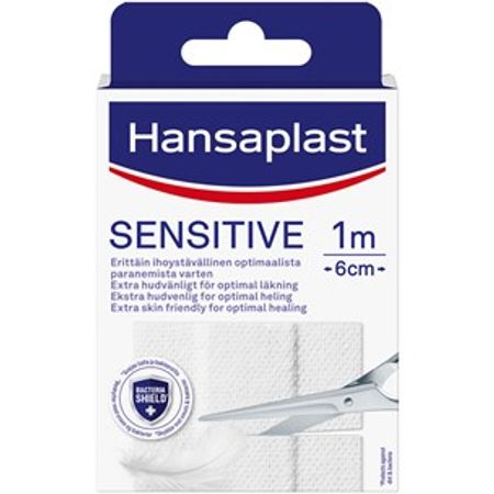 HANSAPLAST Plåster Sensitive 1 M X 6 CM
