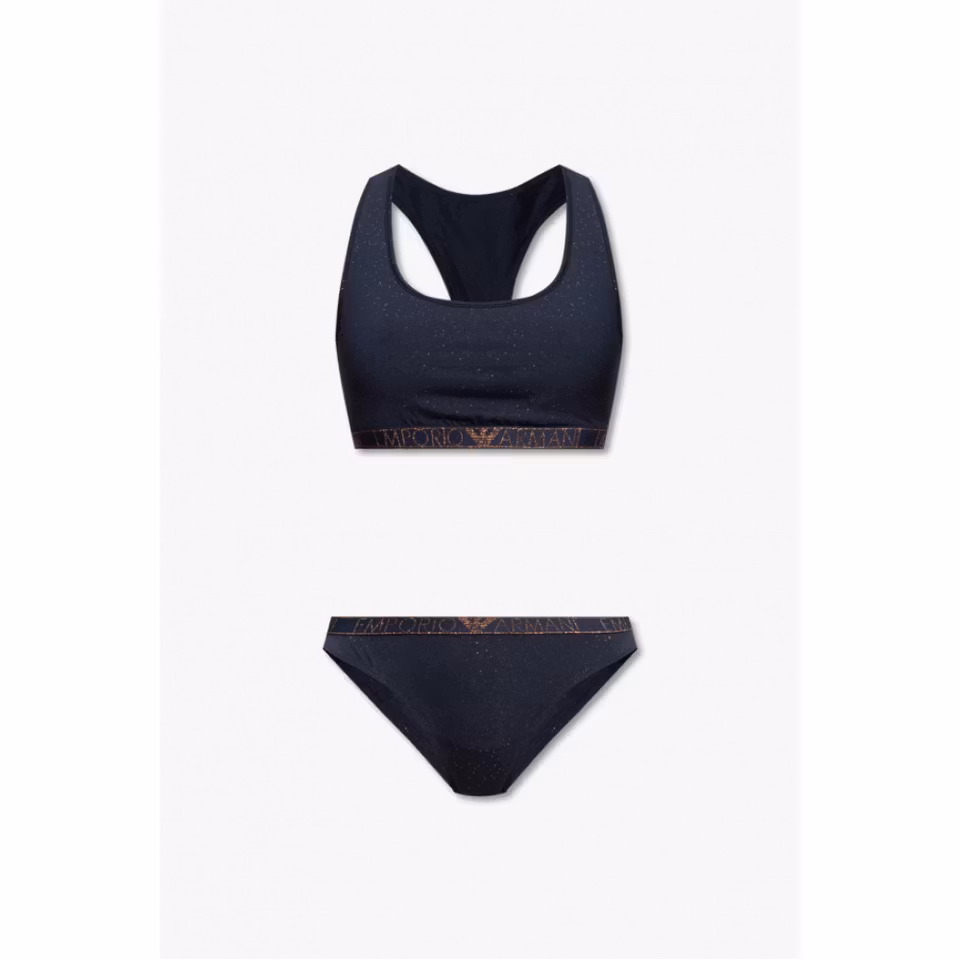 EMPORIO ARMANI Underklädesset Bralette + Brazilian Brief Marin