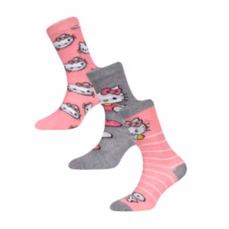 HELLO KITTY Långa Strumpor 3 Pack