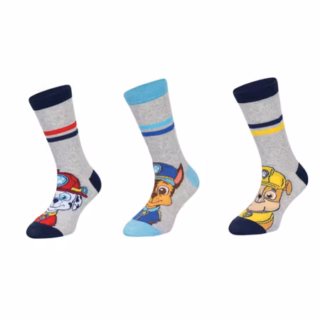 PAW PATROL Långa Strumpor 3 Pack Grå
