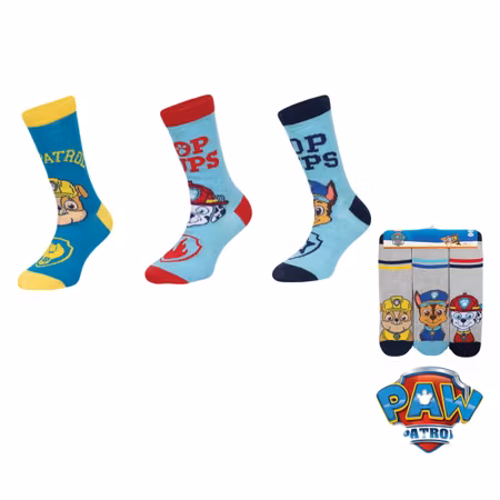 PAW PATROL Långa Strumpor 3 Pack Blå