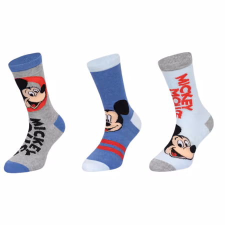 DISNEY MICKEY & MINNIE Långa Strumpor 3 Par