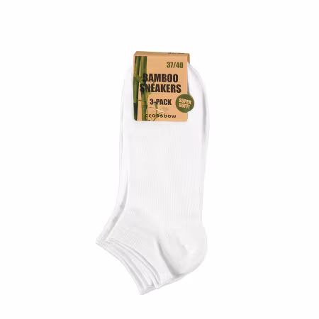 Bamboo Sneaker CROSSBOW 3 Pack Vit