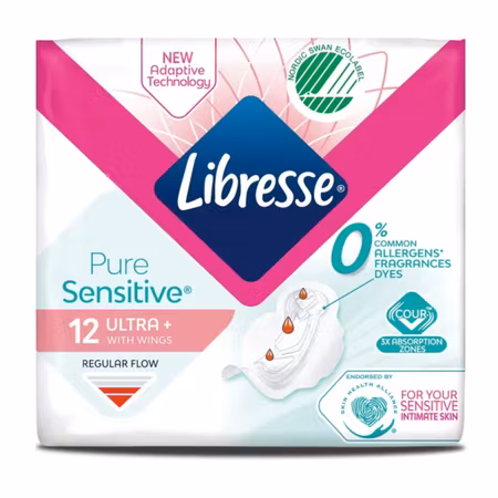LIBRESSE Pure Sensitive Ultra+Wing12 St