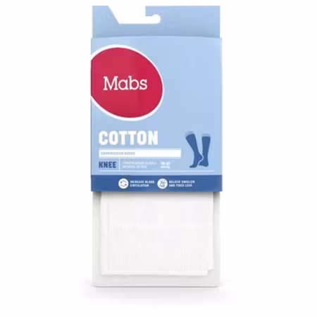 MABS Cotton Knee White XL 1 Par