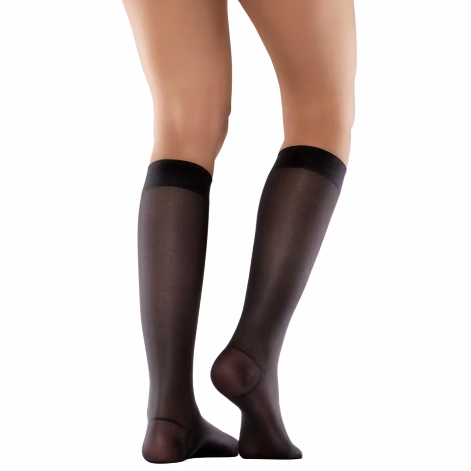 MABS Nylon Knee Stödstrumpor Svart Dotted S