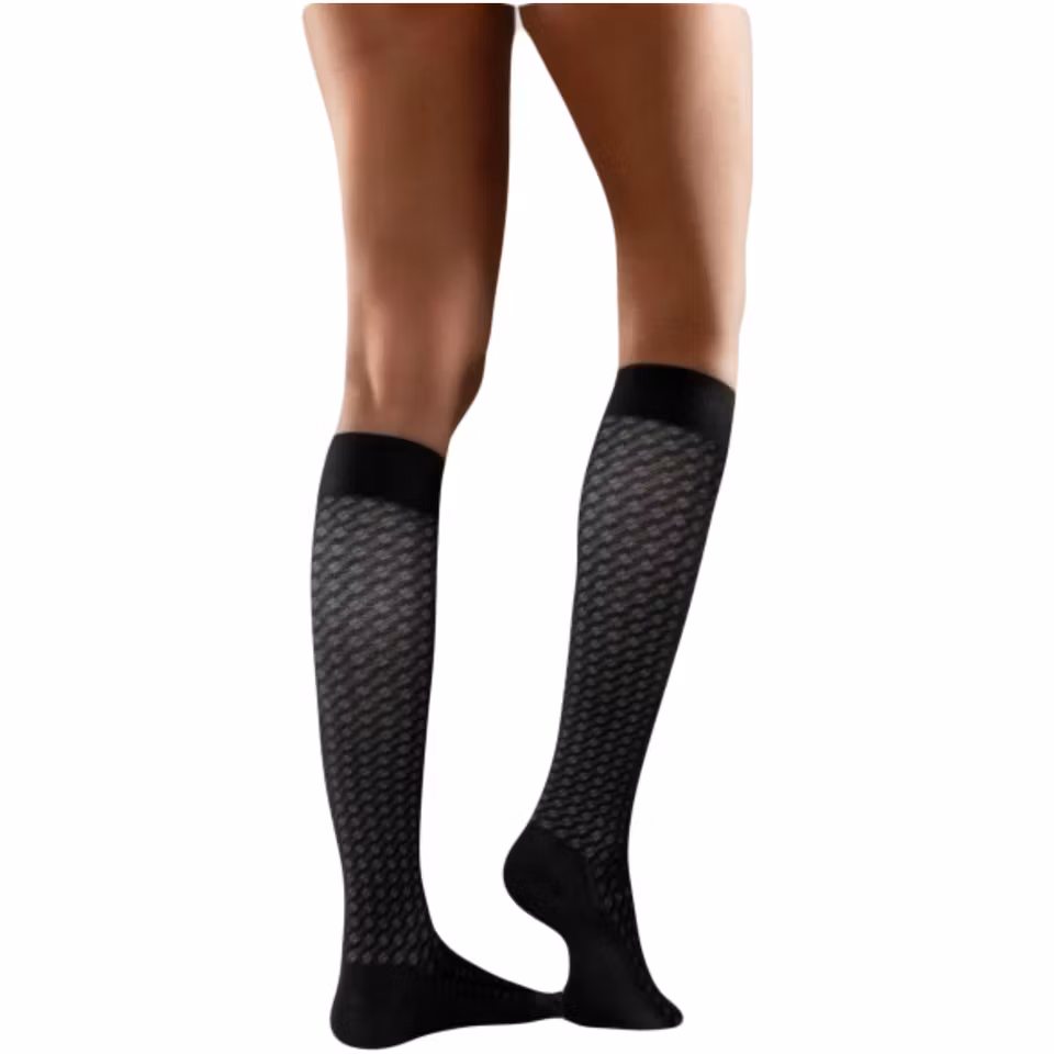 MABS Cotton Knee Stödstrumpor Black/Grey XXL 1 Par