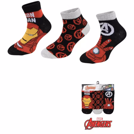 MARVEL AVENGERS Låga Strumpor 3 par