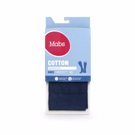 MABS Cotton Knee Mörkblå L 1 Par