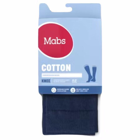 MABS Cotton Knee Navy XXL 1 Par