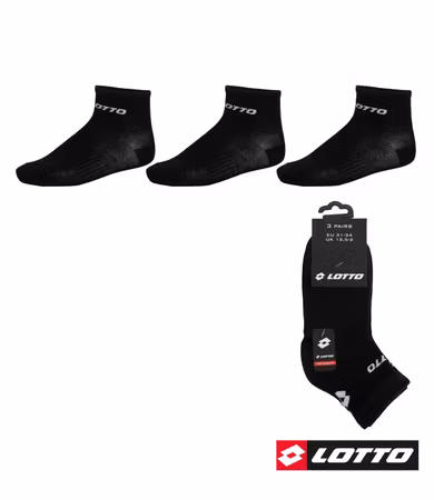 Låga Strumpor LOTTO 3 Pack Svart