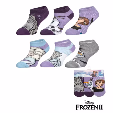 Låga Strumpor DISNEY FROZEN 3 Pack