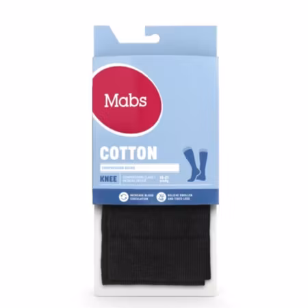 MABS Cotton Knee Svart XXL 1 Par