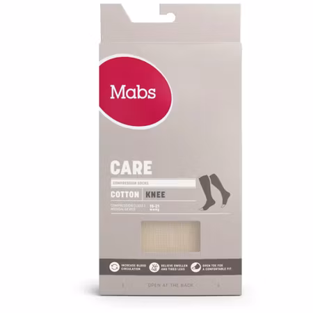 MABS Care Knee Natur 7 Svart 1 Par