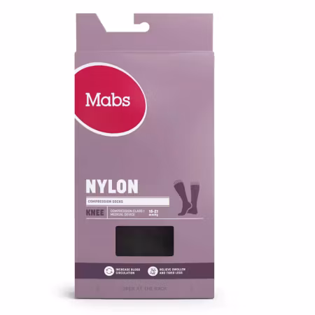 MABS Nylon Knee Wide Svart S 1 Par