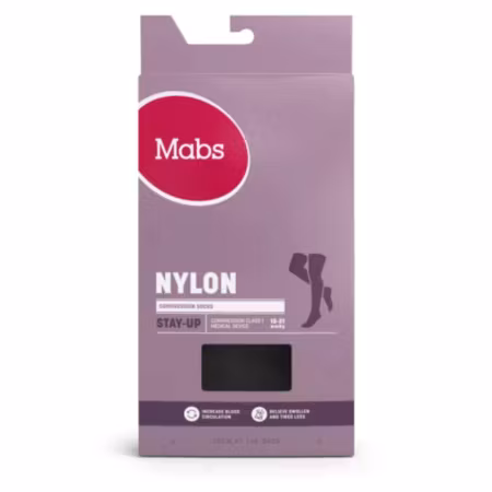 MABS Nylon Stay Up Svart M 1 Par
