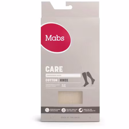MABS Care Knee Natur 4 Blå 1 Par